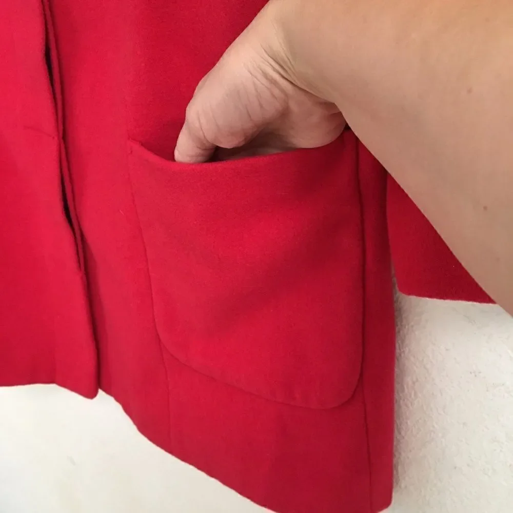 ‎Old Navy wool blend hidden button up coat S
